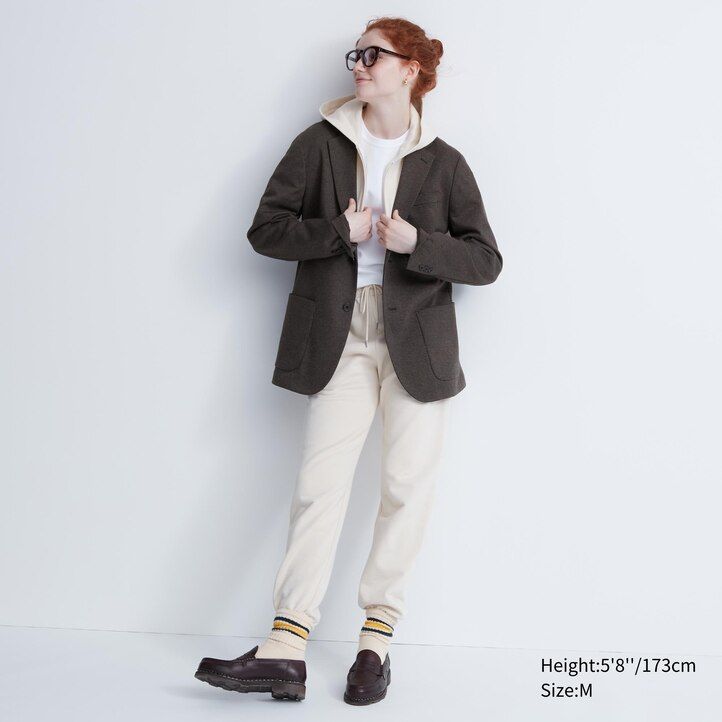 uniqlo comfort herrenjacken mit muster dunkelbraun