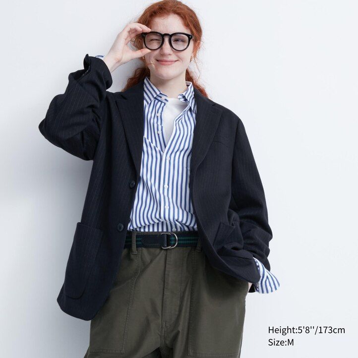 uniqlo comfort herrenjacken mit muster dunkelbraun