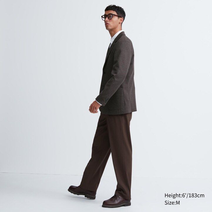 uniqlo comfort herrenjacken mit muster dunkelbraun
