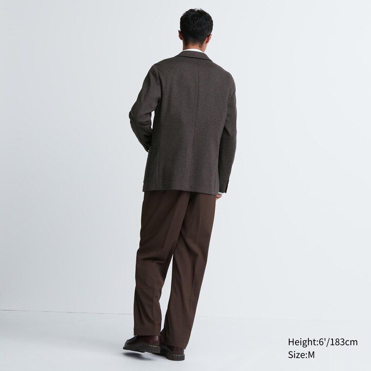 uniqlo comfort herrenjacken mit muster dunkelbraun