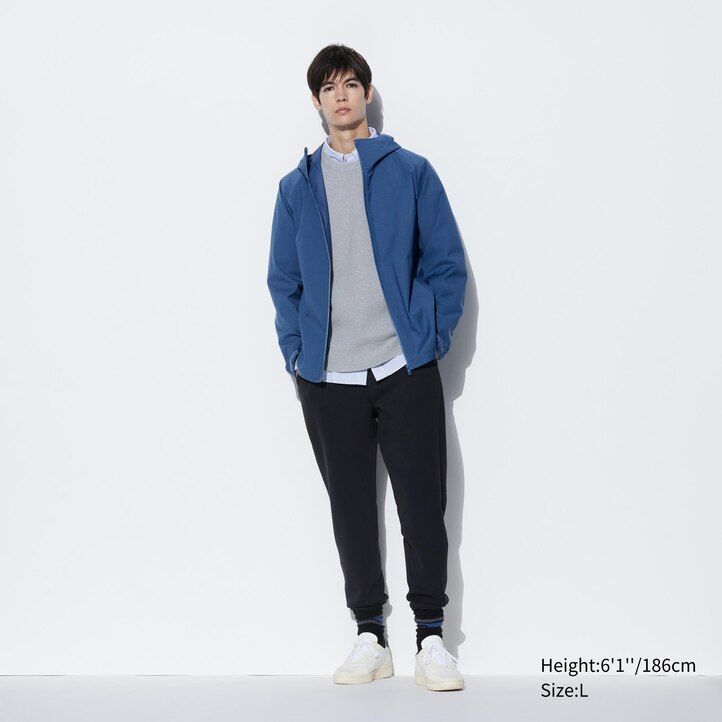 schwarze uniqlo blocktech 3d-schnitt herrenjacken – versandkostenfrei