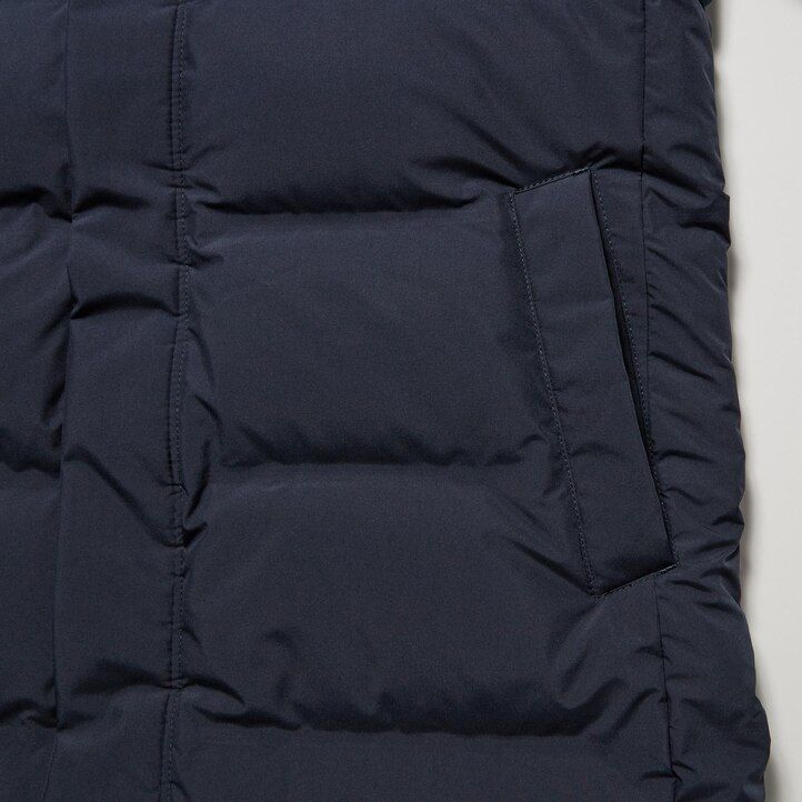 schwarze nahtlose daunenjacken von uniqlo für herren