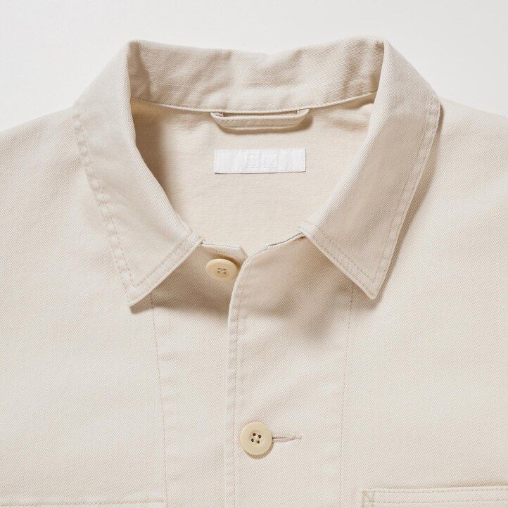 weiße uniqlo jeans-utility-jacken für herren