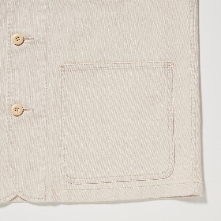 weiße uniqlo jeans-utility-jacken für herren
