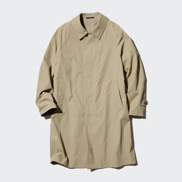 beige uniqlo herrenjacken einreihig mit zwei tragemöglichkeiten
