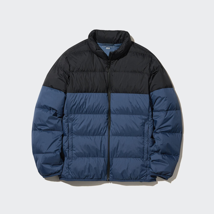 uniqlo ultra light daunenjacke für herren 3d-schnitt blau