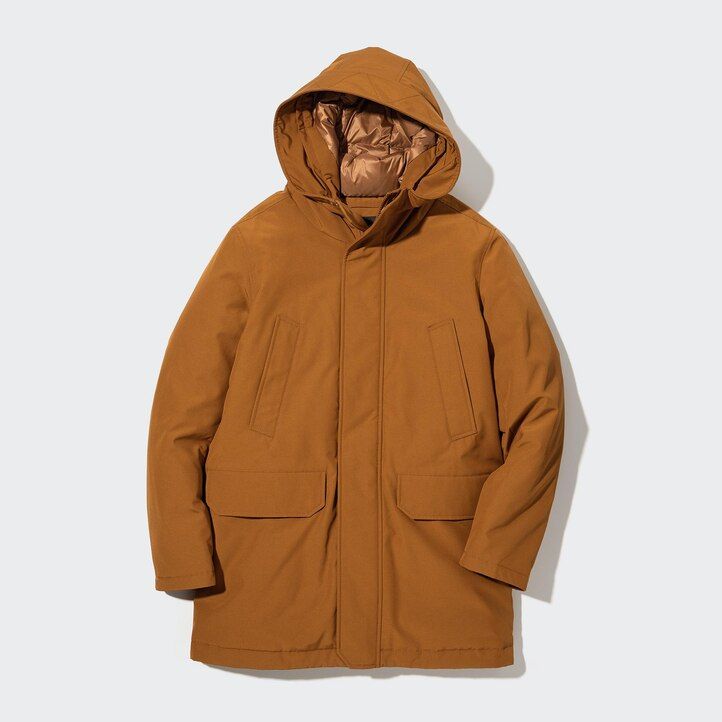 uniqlo ultra warm hybrid-daunenjacke für herren schwarz