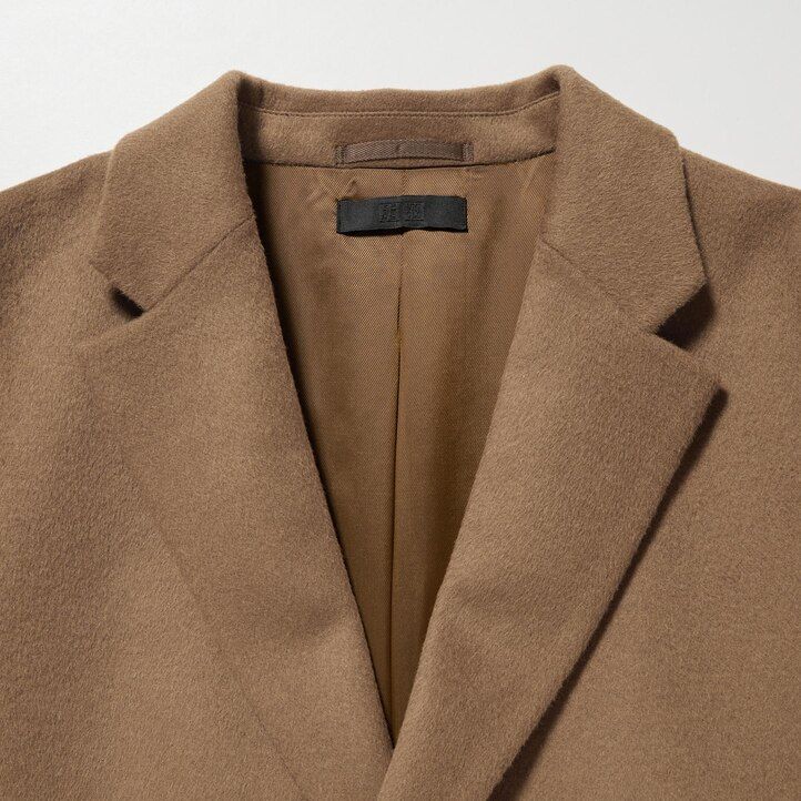 uniqlo chesterfield-jacken für herren aus wollmischung schwarz
