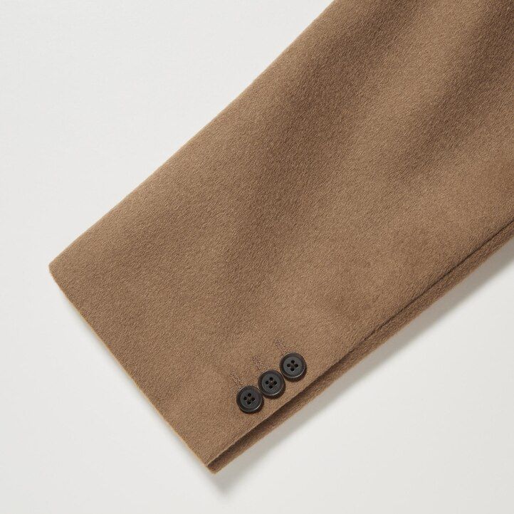 uniqlo chesterfield-jacken für herren aus wollmischung schwarz