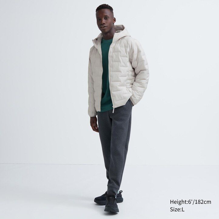 weiße warme steppjacken von uniqlo für herren