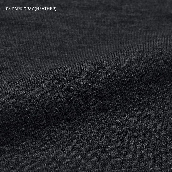 grauer uniqlo extra fine merino rundhals-pullover für herren