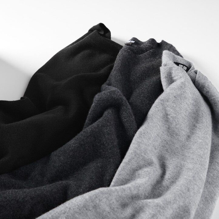 uniqlo herrenpullover aus 100 merle mit rundhalsausschnitt marineblau