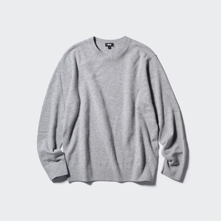 uniqlo herrenpullover aus 100 merle mit rundhalsausschnitt marineblau