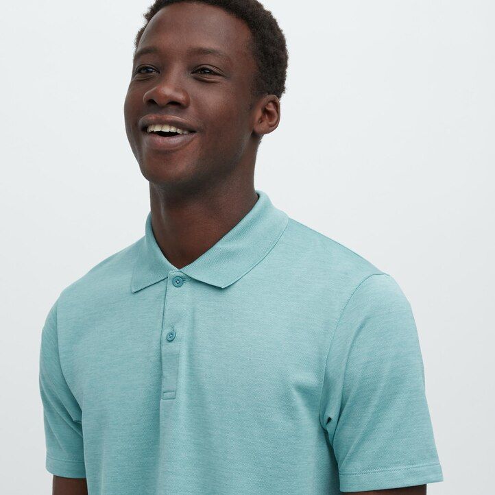 uniqlo dry ex herren-poloshirt blau