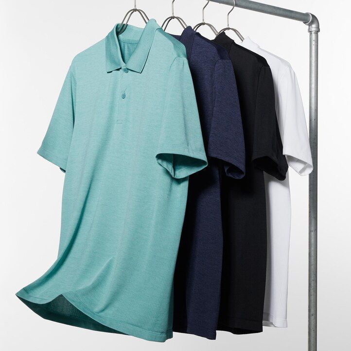 uniqlo dry ex herren-poloshirt blau