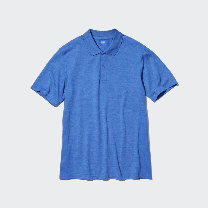 uniqlo dry ex herren-poloshirt blau
