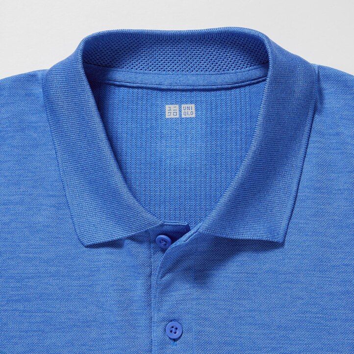 uniqlo dry ex herren-poloshirt blau