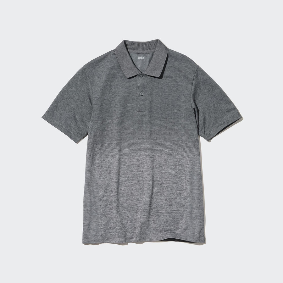 graues uniqlo dry ex polohemd für herren