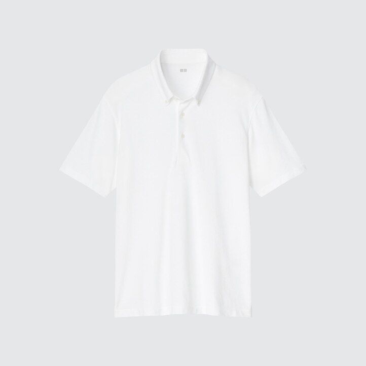 herren uniqlo airism pique poloshirt saison 2021 marineblau