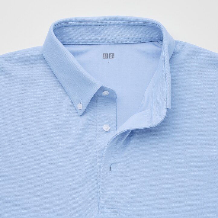 herren uniqlo airism pique poloshirt saison 2021 marineblau