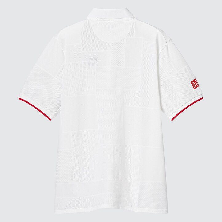 weißes uniqlo kei nishikori london 2022 dry ex poloshirt für herren
