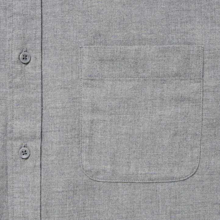 uniqlo flanellhemd normale passform button-down-kragen herrenhemd weiß