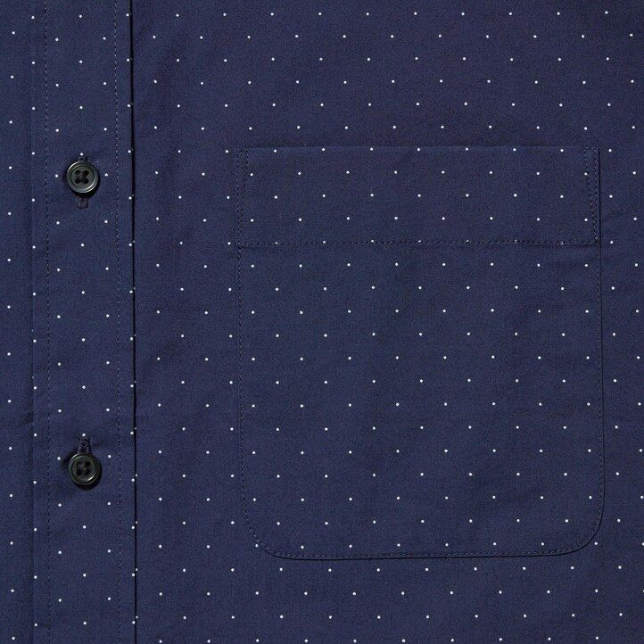 weiße herrenhemden von uniqlo aus extrafeinem baumwoll-broadcloth mit normaler passform und print sowie normalem kragen