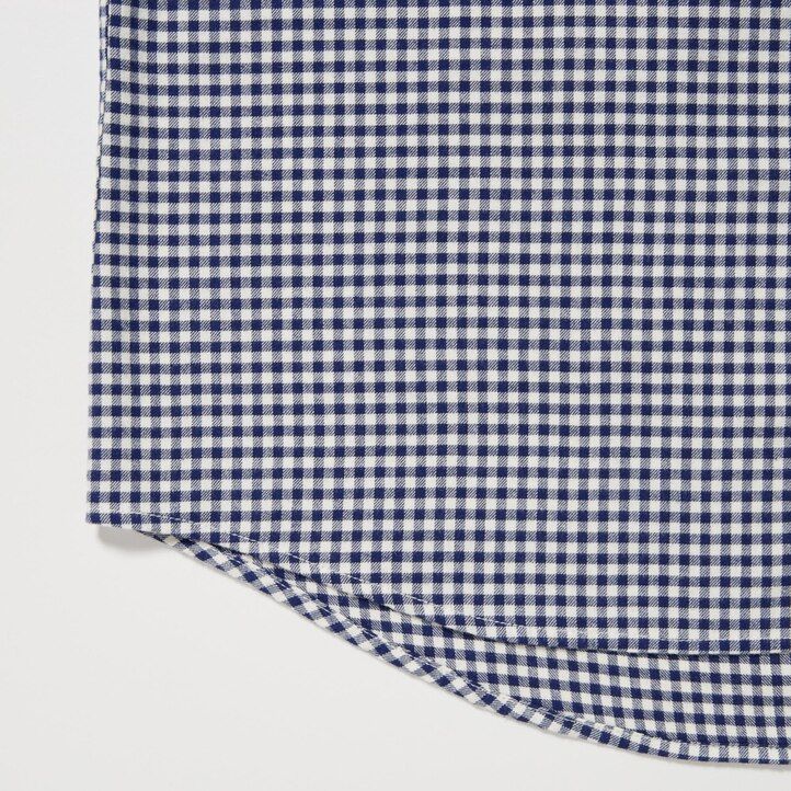 rotes uniqlo flanellhemd mit normaler passform kariertem kragen und knopfleiste herrenhemd
