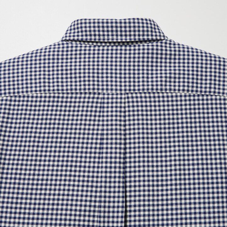rotes uniqlo flanellhemd mit normaler passform kariertem kragen und knopfleiste herrenhemd