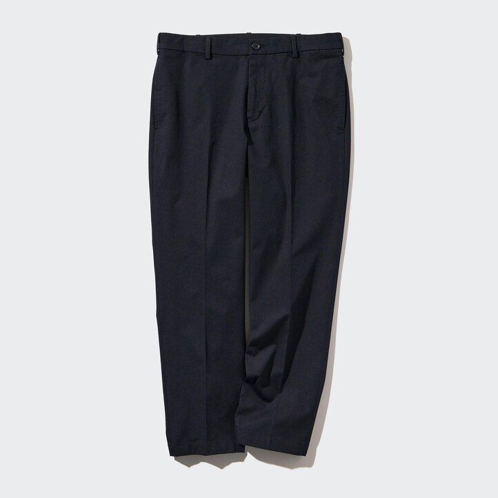 weiße uniqlo smart cotton herrenhose in knöchellänge
