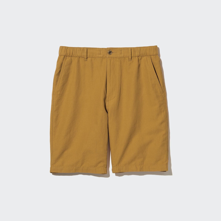 uniqlo herren-leinenmischhose senfgelb