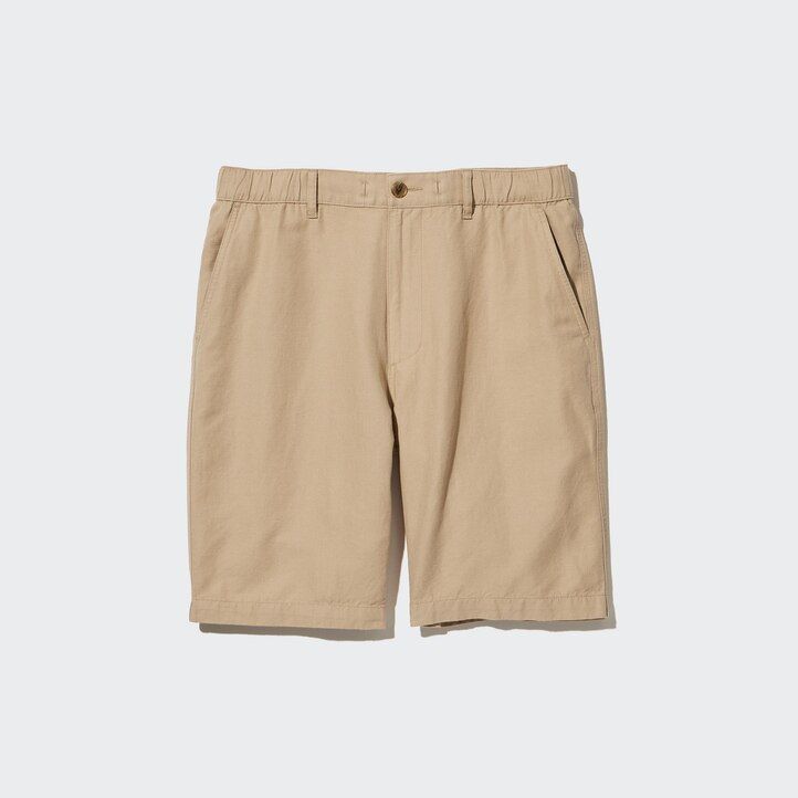 uniqlo herren-leinenmischhose senfgelb