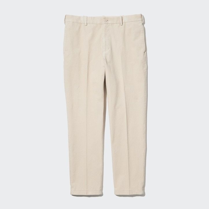 uniqlo herren-cordhose knöchellang beige