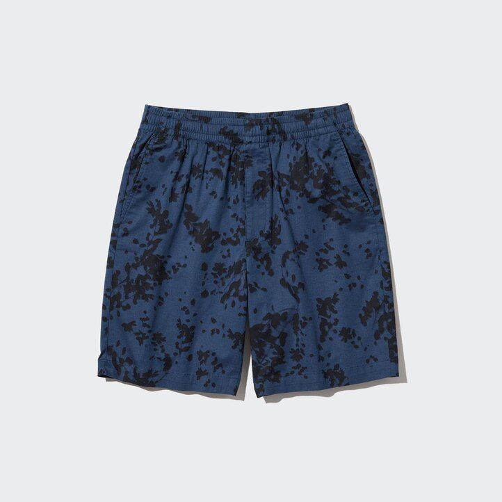 uniqlo dry stretch easys herrenhose mit blattmuster grün