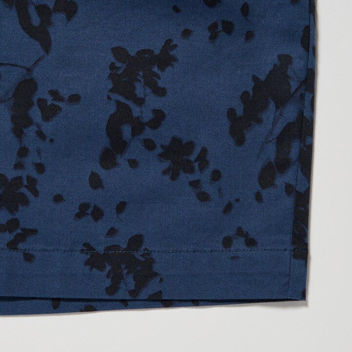 uniqlo dry stretch easys herrenhose mit blattmuster grün