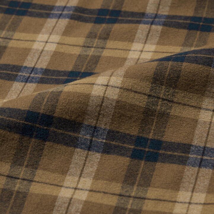 uniqlo flanellhose mit einfachem muster knöchellang herren braun