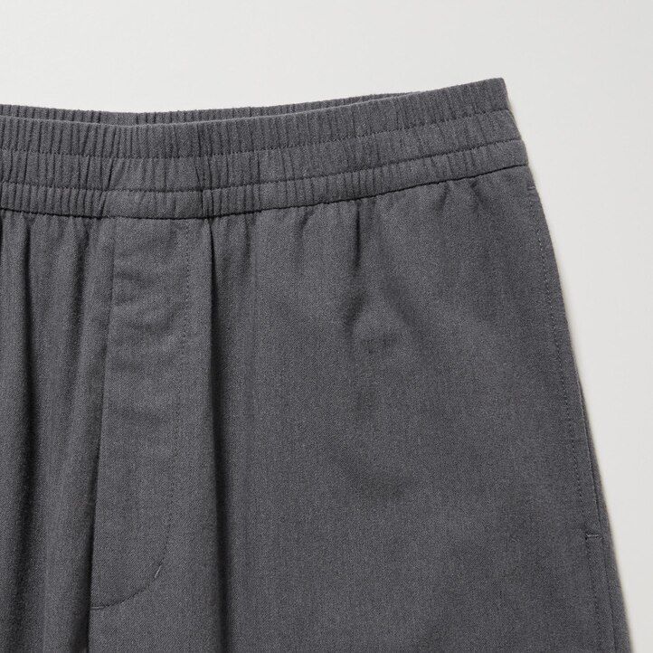 uniqlo herren-flanellhose knöchellang grau