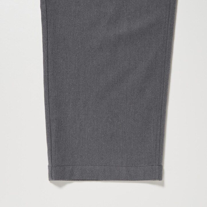 uniqlo herren-flanellhose knöchellang grau