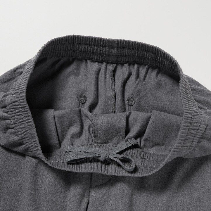 uniqlo herren-flanellhose knöchellang grau