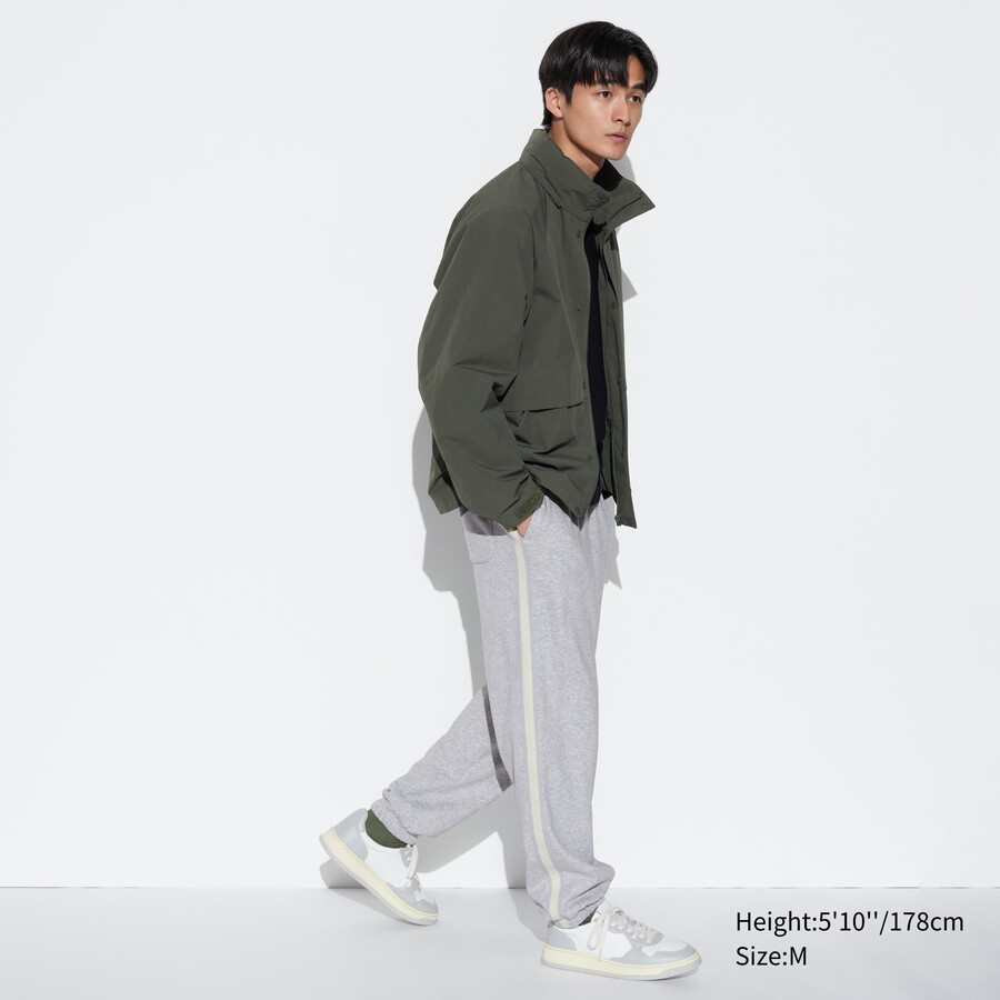 uniqlo herrenhose mit seitenstreifen grau