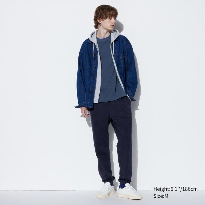 uniqlo herrenhose mit seitenstreifen grau