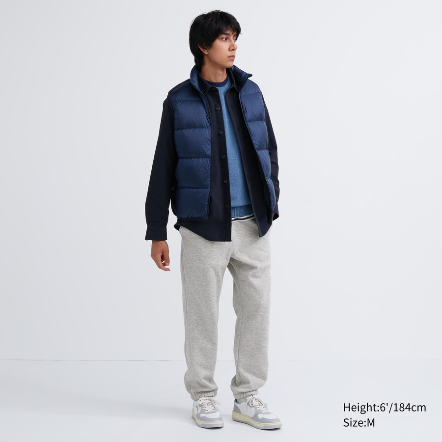 uniqlo herrenhose mit heattech-fleecefutter grau
