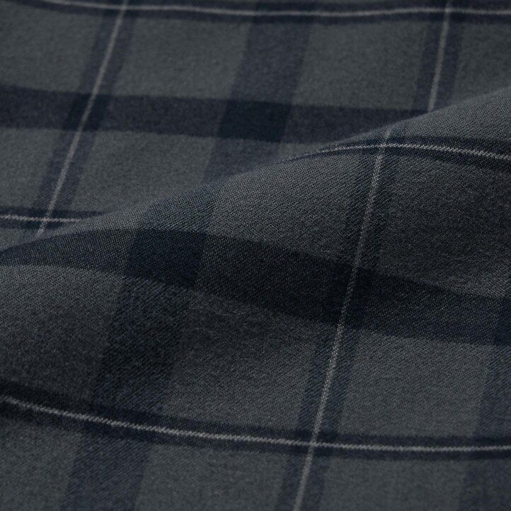 uniqlo flanellhose mit einfachem muster knöchellang herren dunkelgrau