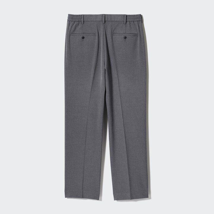 uniqlo herrenhose mit bundfalten und weitem bein beige