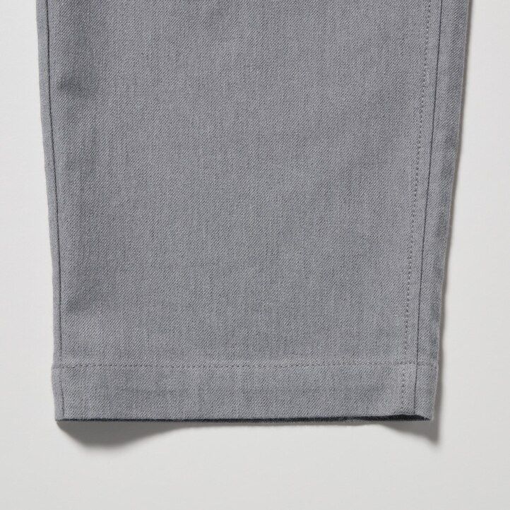 uniqlo herren-flanellhose knöchellang grau