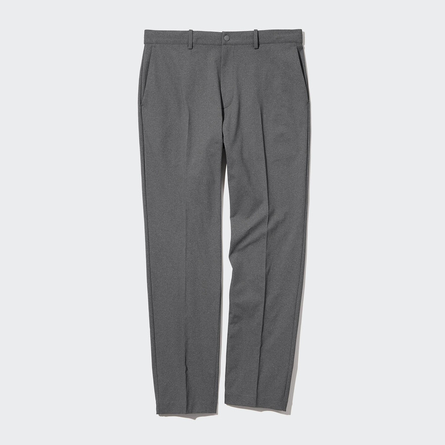 uniqlo smart ultra stretch herrenhose knöchellang grau