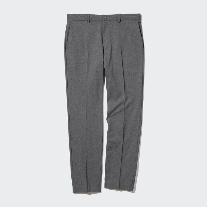uniqlo smart ultra stretch herrenhose knöchellang grau
