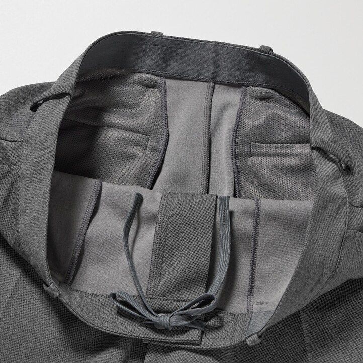 uniqlo smart ultra stretch herrenhose knöchellang grau