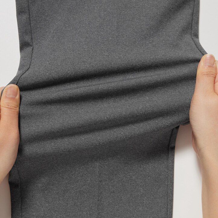 uniqlo smart ultra stretch herrenhose knöchellang grau