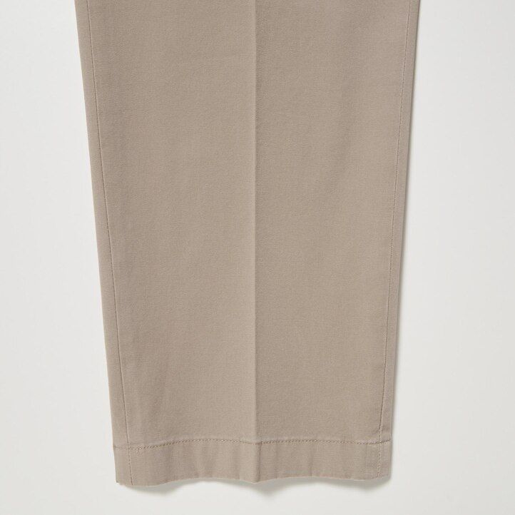 marineblaue uniqlo smart cotton herrenhose in knöchellänge